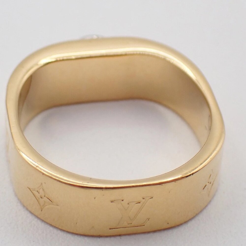 LOUIS VUITTON Nanogram Ring Size M Gold Silver Italy Accessory M00211 67EG247 - Picture 10 of 13